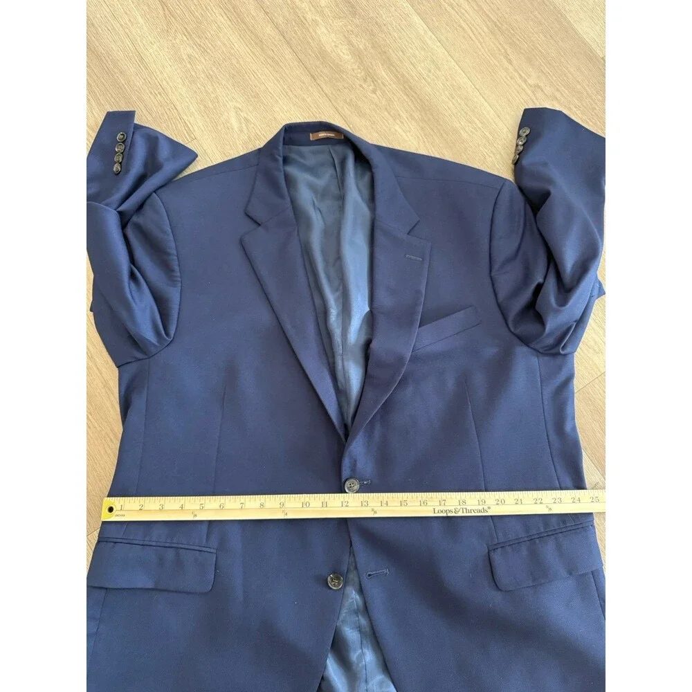 Peter Millar Wool Navy Sports Coat Blazer 48R